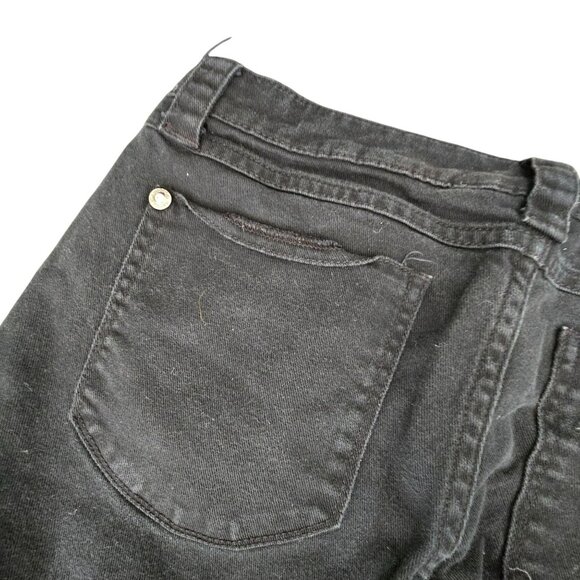 Harley-Davidson Womens Straight-Leg Black Denim Jeans Size 8 Rhinestones JJ3918 - Picture 11 of 11